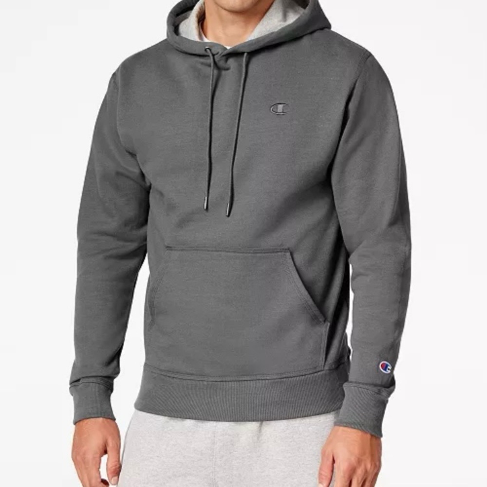 Champion Men's Powerblend Fleece Hoodie | S | Charcoal Heather NEW!!